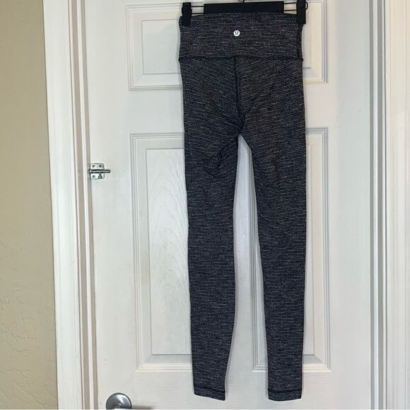 Lululemon Wunder Under Full Length Heathered Leggings Size 4 - Picture 5 of 10